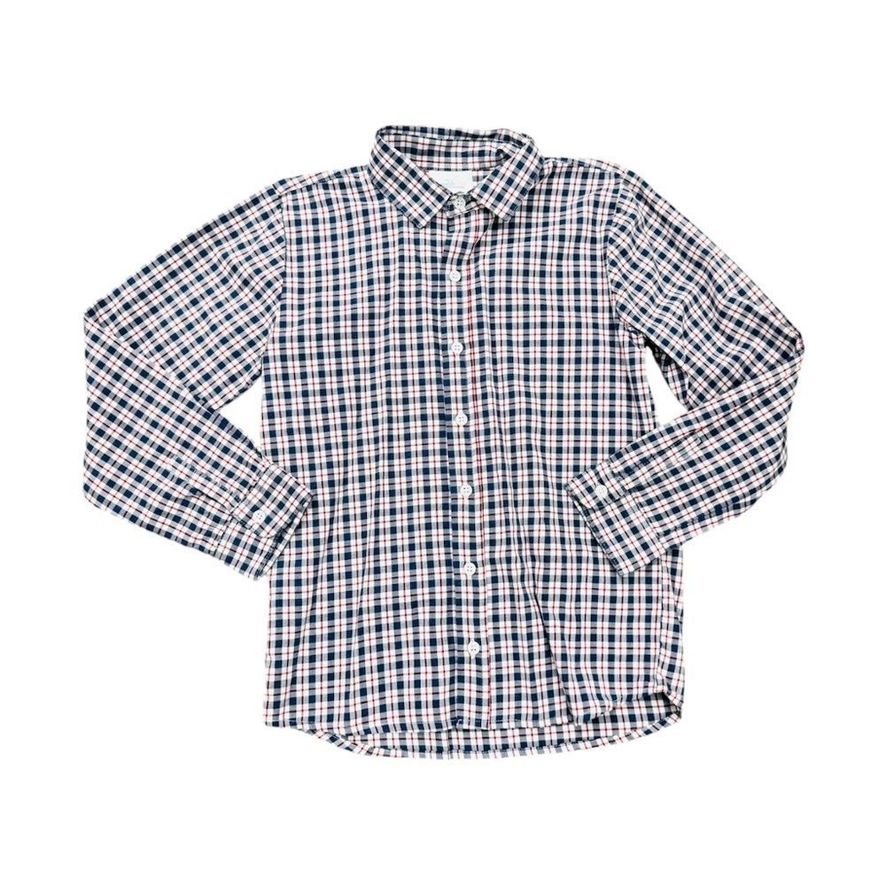 James and Lottie Red Blue Check Button Down